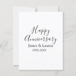 Lycka till årsdag bröllop namn datum år enkel mi vykort