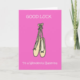lycka till Ballerina Ballet Shoes Kort