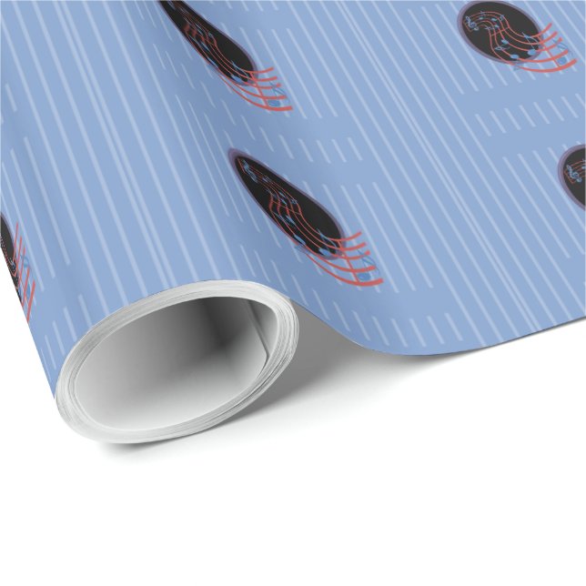 Lycka till, Black Music Circle Presentpapper (Rullad Hörn)