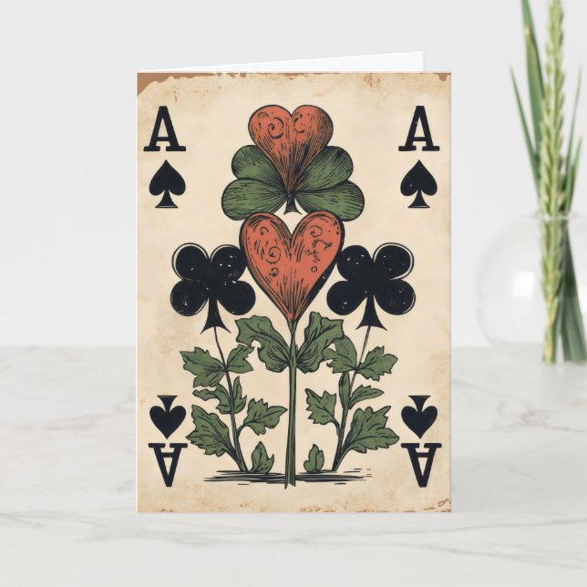 Lycka till Card Ace Helgkort (Framsida)