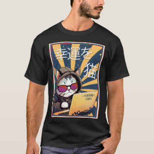 Lycka till Cat Japanskt Kattdjur Purrfect Cat T Shirt