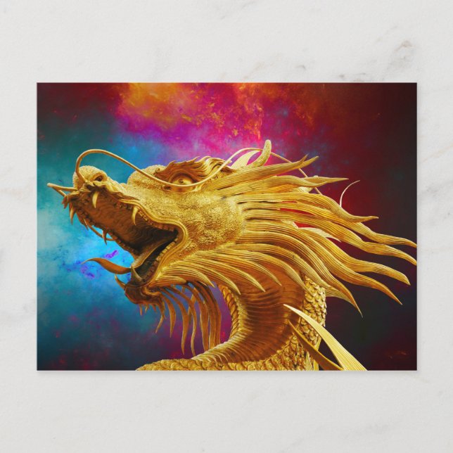 lycka till chinese drake-vycard vykort (Framsida)