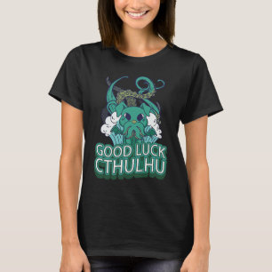 Lycka till Cthulhu Hund Japan Monster Cuthulu T Shirt