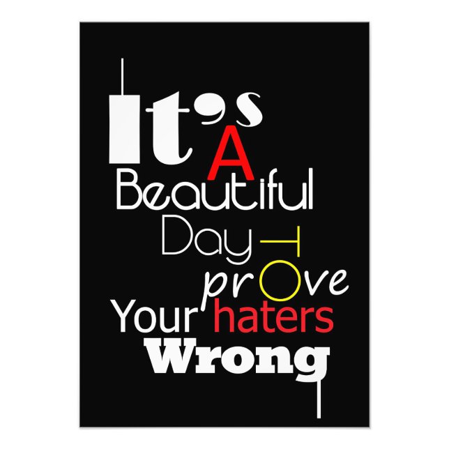 Lycka till - det är en vacker dag fototryck (Framsidan)