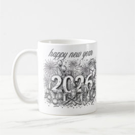 lycka till det nya året 2026 kaffekopp