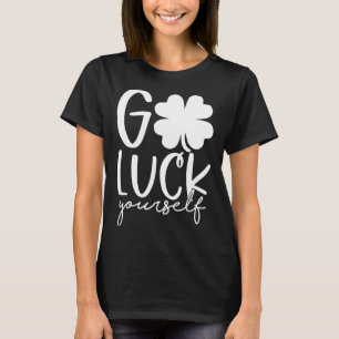 Lycka Till Dig Själv Vintage Shamrock Irländsk Rol T Shirt