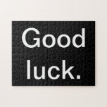 Lycka till eller Ord Puzzle Pussel<br><div class="desc">Om du vill ha fler pussel kan du checka ut min samling här: https://www.zazzle.com/collections/puzzles-119365910668886310?rf=238930530889665547</div>