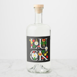 Lycka till Flaska-etikett Spritflaskor Etikett