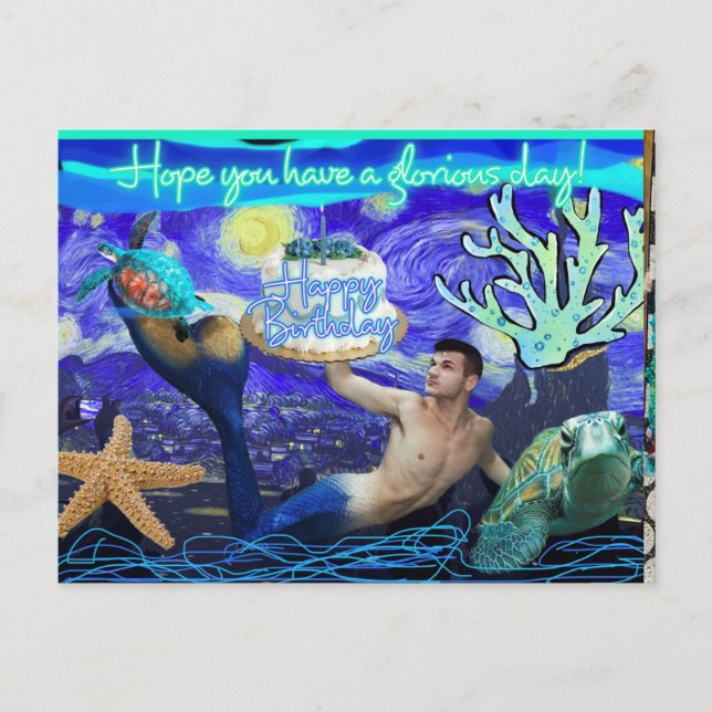 Lycka till födelsedagen på vykort (Framsida)