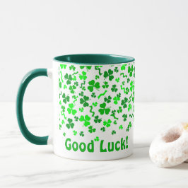 Lycka Till Fyrklöver Shamrock Personlig Mugg