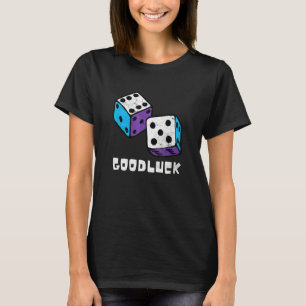 Lycka till Game Night Retro Casino Dice Player Cas T Shirt