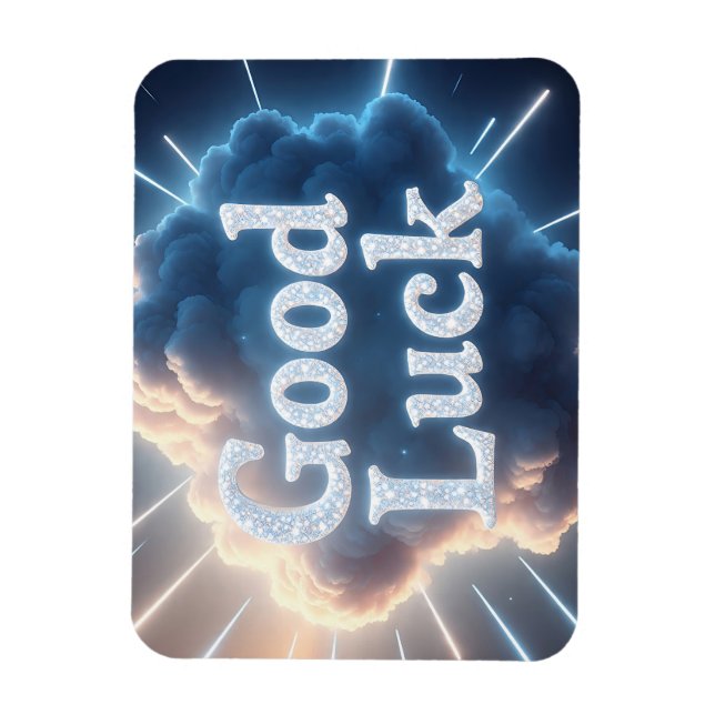 Lycka till - Glowing Cloud Typography with Light B Magnet (Vertikal)