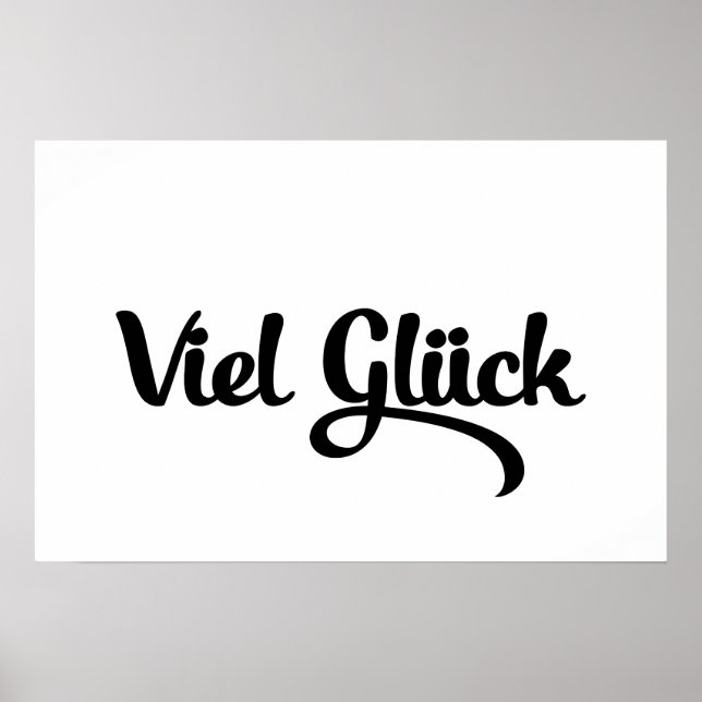 Lycka till | Good Luck på tyska Poster (Framsidan)
