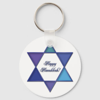 Lycka till Hanukkah Davidstjärna Nyckelring