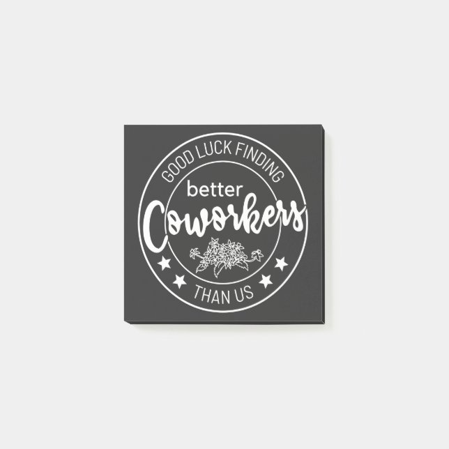 lycka till har bättre medarbetare än vi post-it block (Framsida)