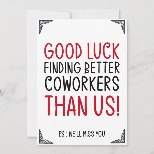 Lycka till har bättre medarbetare inbjudningar (Framsida)