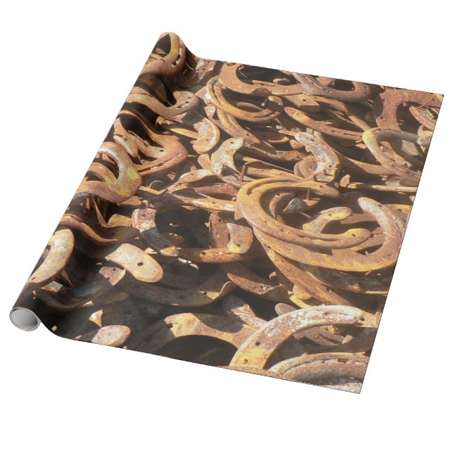 lycka till, hästskon presentpapper (Utrullad)