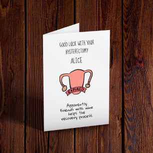 Lycka till Hysterektomi Recovery Kort
