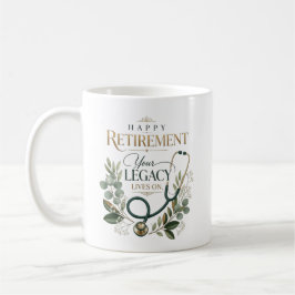 Lycka Till i Pension Läkaren Anpassat Namn Kaffemugg