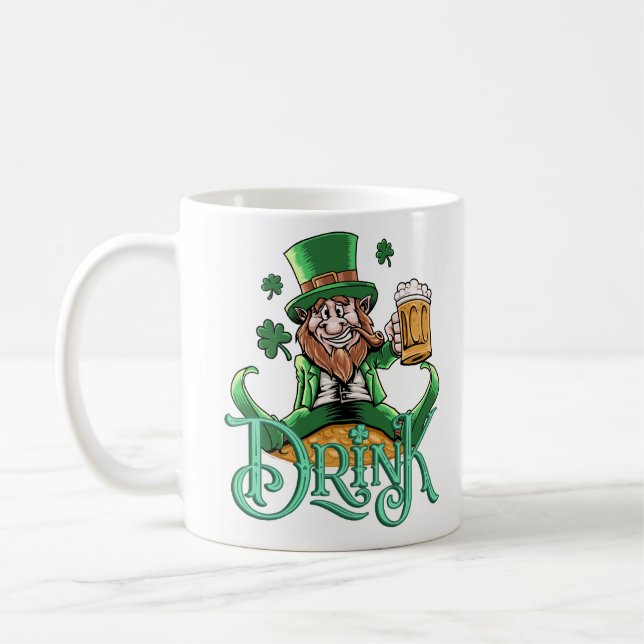 lycka till irländarna kaffemugg (Vänster)