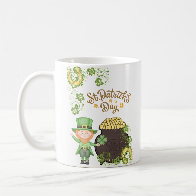 lycka till irländarna kaffemugg (Vänster)