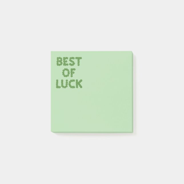 Lycka till Klöver Hälsning Post-it Block (Framsida)