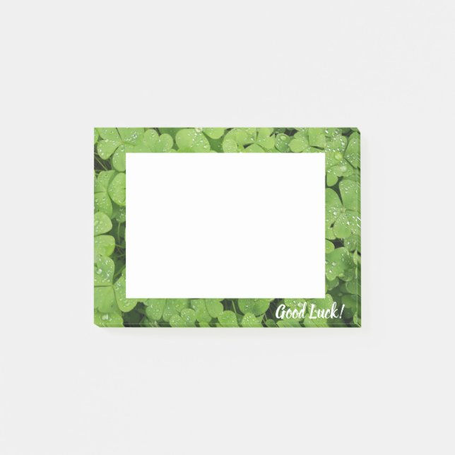 Lycka till klöver schamprock nature post-it notes block (Framsida)