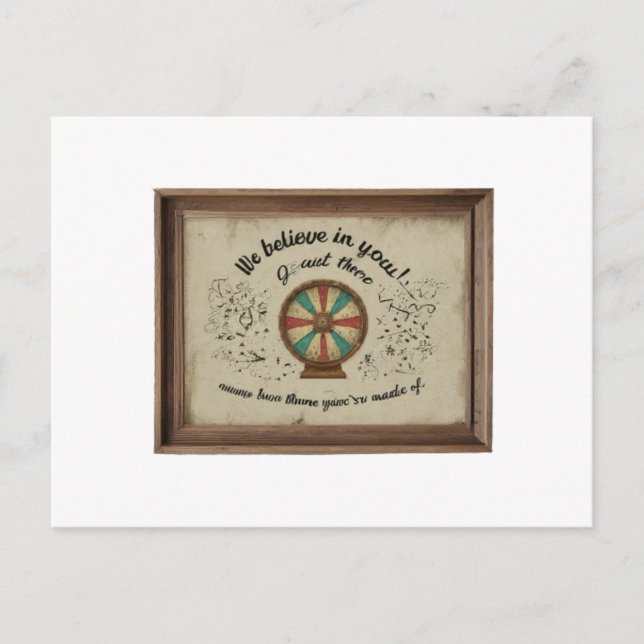 Lycka till-kort vykort (Framsida)