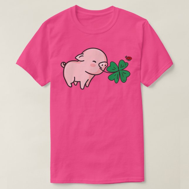 Lycka till - Lucky Charm Piglet Gris Ladybird Four T Shirt (Design framsida)