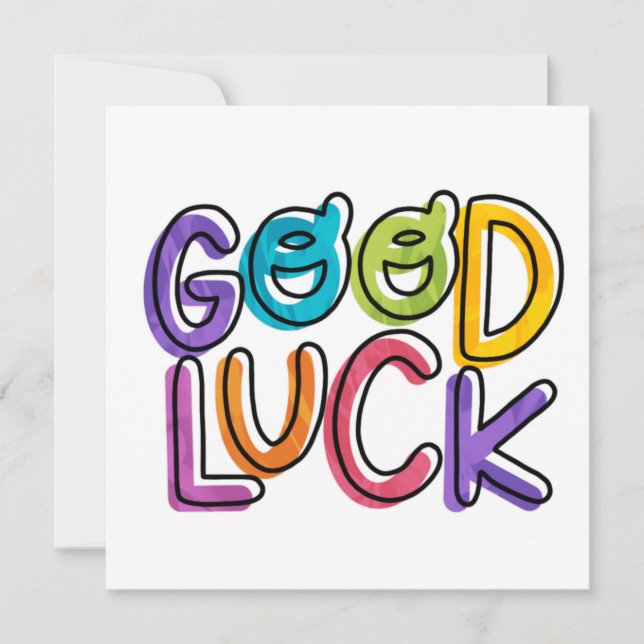 lycka till Lucky Rainbow Färg Wish Julkort (Framsida)