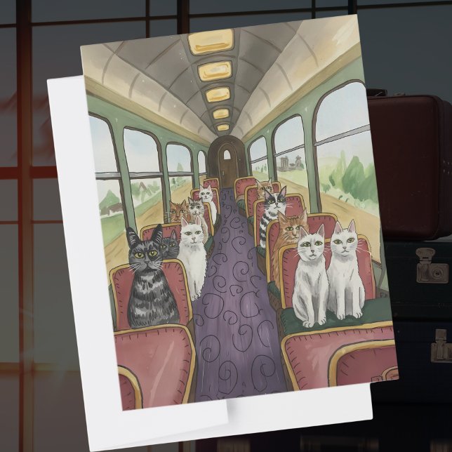 Lycka Till Lycka Önskar Resor gåva Katter på en Tå Vykort (Skapare uppladdad)