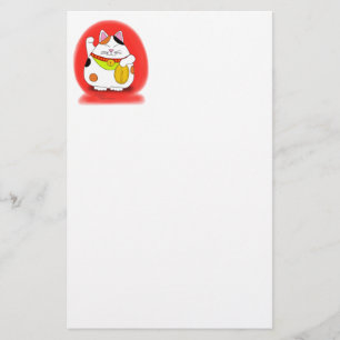 Lycka till Maneki Neko Brevpapper