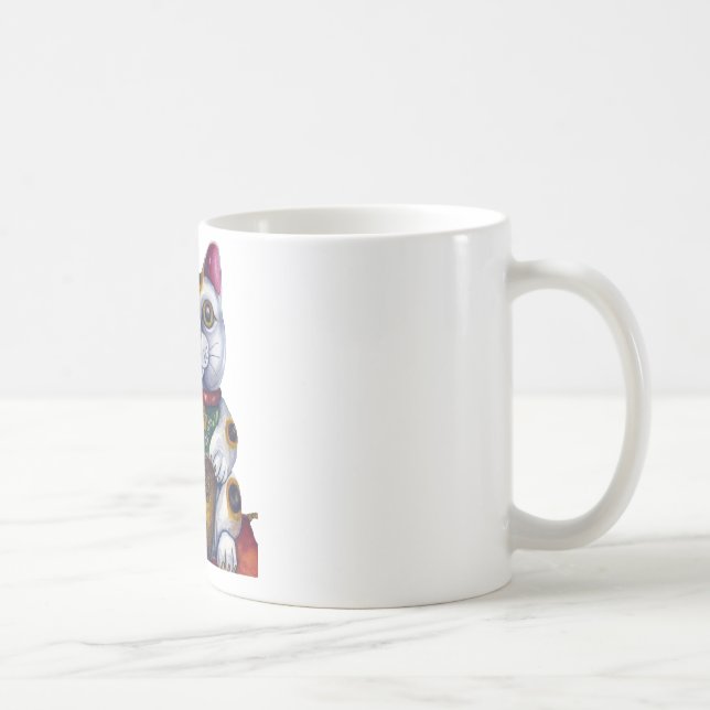 Lycka till Maneki Neko Kaffemugg (Höger)