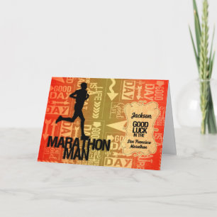 lycka till Marathon Man Orange och Gult Kort
