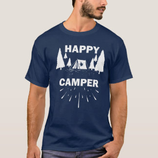 Lycka till med camping i bergen och natur tjej t shirt