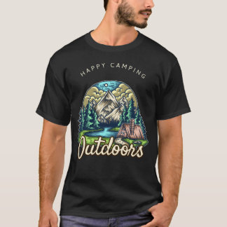 Lycka till med campingpresent t shirt
