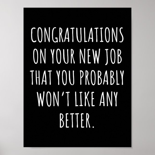 Lycka till med det nya jobbet poster (Framsidan)