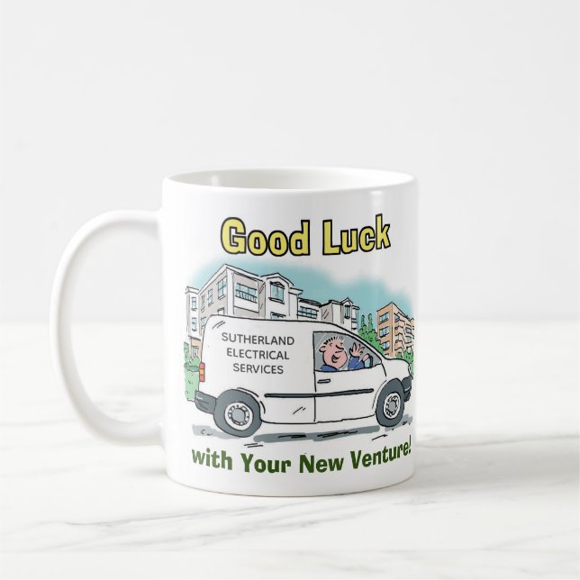 Lycka till med din nya verksamhet kaffemugg (Vänster)