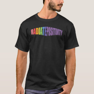 lycka till med radiella positioneringsregnbåge t shirt