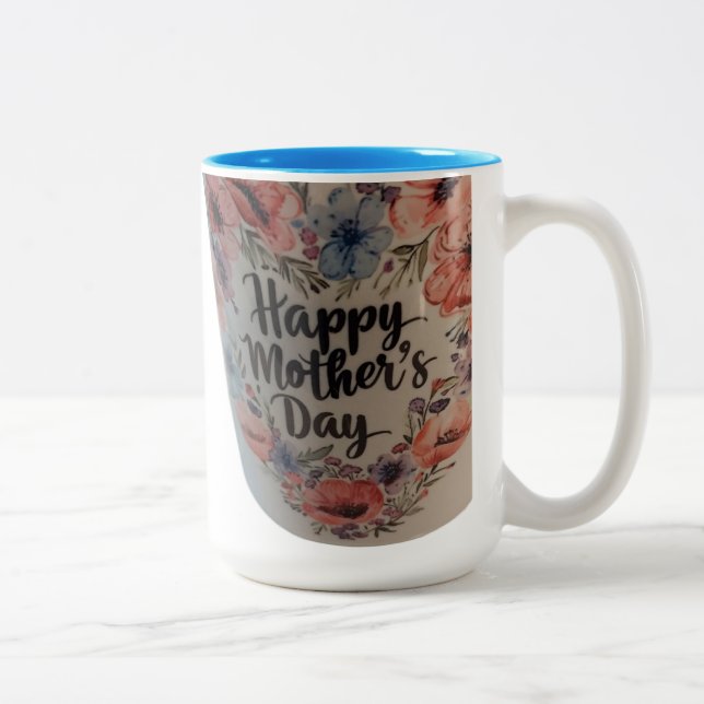 Lycka till mors dag-mugg Två-Tonad mugg (Höger)