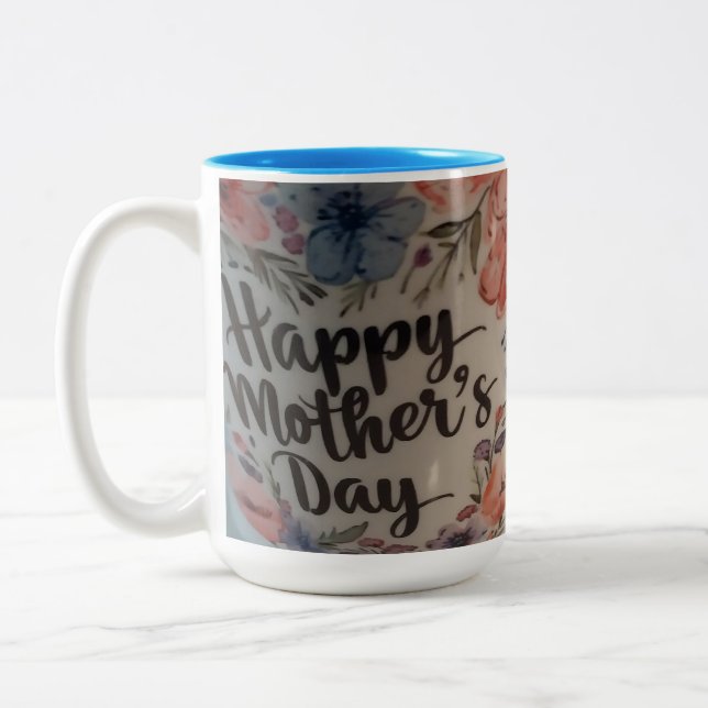 Lycka till mors dag-mugg Två-Tonad mugg (Vänster)