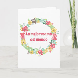 Lycka till mors dag Spanish Mother's Day Kort