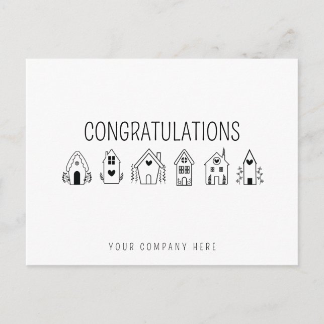 Lycka till nya husägare Fastighet Vykort (Framsida)