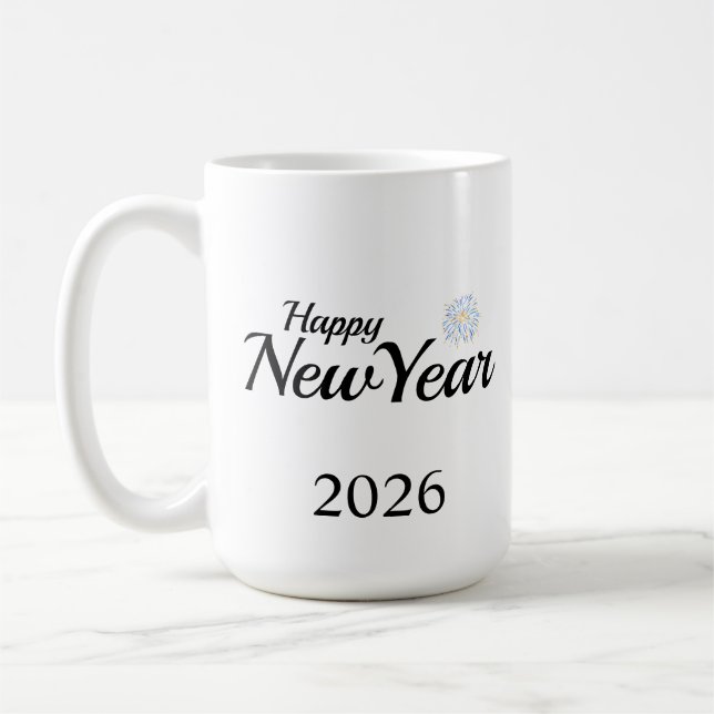Lycka Till Nytt År Anpassad Present Kaffemugg (Vänster)