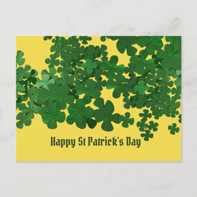 Lycka till och Glad St Patrick's Day Vykort (Framsida)