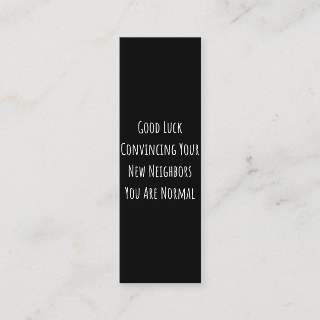 Lycka till övertygar dina nya grannar som du inte  lojalitetskort (Framsida)