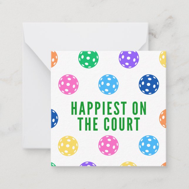 Lycka till på Court Pickleball Notecard Anteckningskort (Framsida)