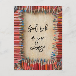 Lycka till på dina prov vykort