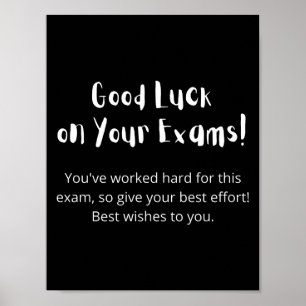 Lycka till på Exams! Poster