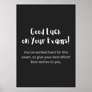 Lycka till på Exams! Poster